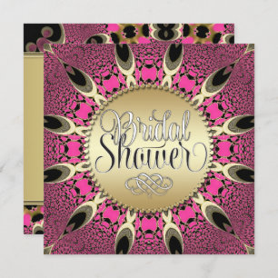 Peacock Pink Funky Vrijgezellenfeest Party Kaart