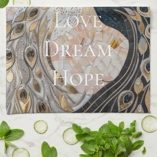  Peacock Pink Gold Glam Theedoek (Gevouwen)