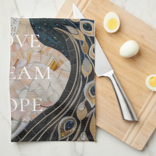  Peacock Pink Gold Glam Theedoek (Quarter Fold)