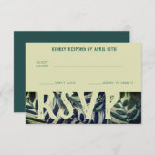 Peacock Plant Conservatory RSVP-kaarten RSVP Kaartje (Voorkant / Achterkant)