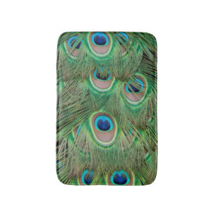 Peacock plumage badmat