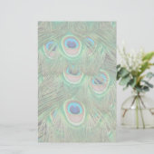 Peacock plumage briefpapier (Staand voorkant)
