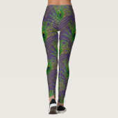 Peacock plumage glitter leggings (Achterkant)