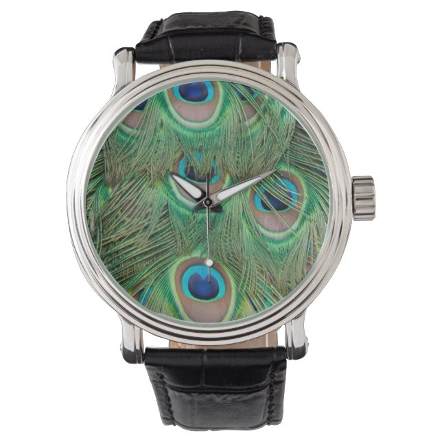 Peacock plumage horloge (Voorkant)