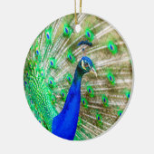Peacock Plumage Keramisch Ornament (Links)
