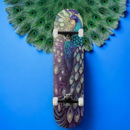 Peacock Plumage Persoonlijk Skateboard