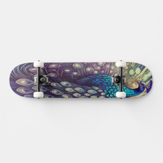Peacock Plumage Persoonlijk Skateboard (Horizontaal)