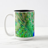 Peacock Plumage Tweekleurige Koffiemok (Links)