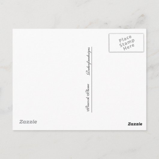 Peacock Plume briefkaart (Achterkant)