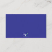 Peacock Plume in Gold en Navy Blue Place Card Plaatskaartje (Achterkant)