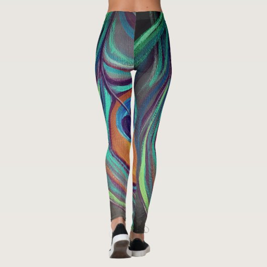 Peacock Plume-Leggings Leggings (Achterkant)