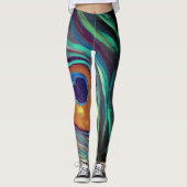 Peacock Plume-Leggings Leggings (Voorkant)