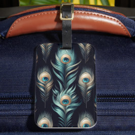 Peacock Plumes Bagagelabel
