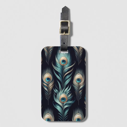 Peacock Plumes Bagagelabel (Voorkant (verticaal))