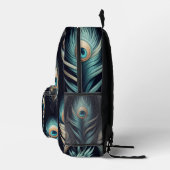 Peacock Plumes Bedrukte Rugzak (Rechts)