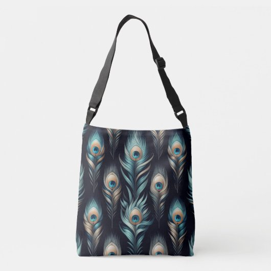 Peacock Plumes Crossbody Tas (Achterkant)