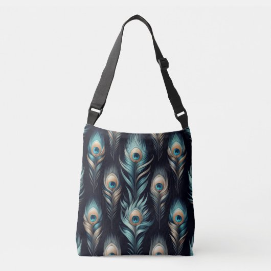 Peacock Plumes Crossbody Tas (Voorkant)