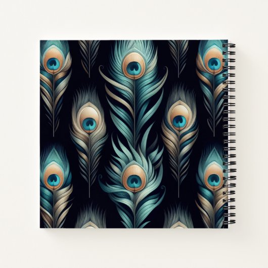 Peacock Plumes Notitieboek (Achterkant)