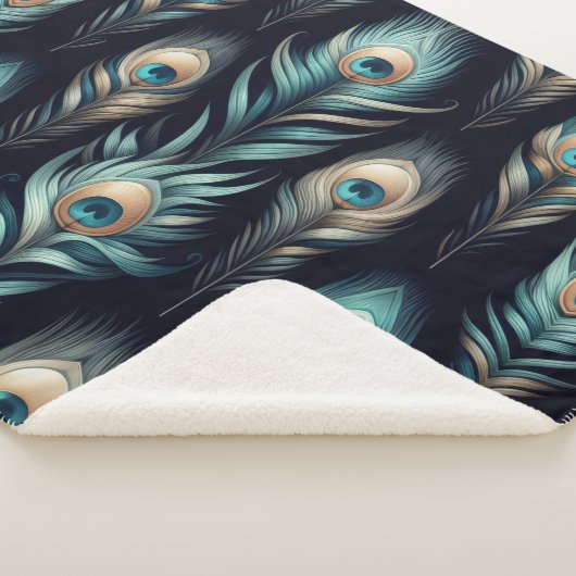 Peacock Plumes Sherpa Deken (3/4)