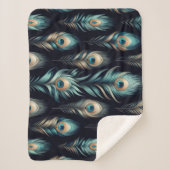 Peacock Plumes Sherpa Deken (Voorkant)