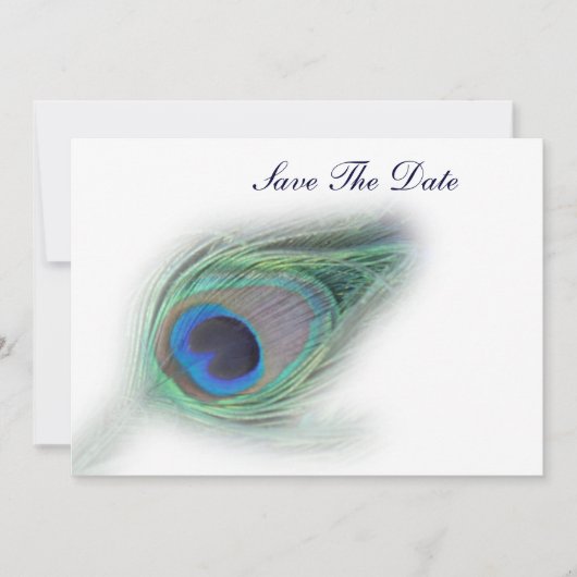 Peacock Plumes slaat de datum op Save The Date (Voorkant)