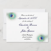 Peacock Plumes slaat de datum op Save The Date (Achterkant)