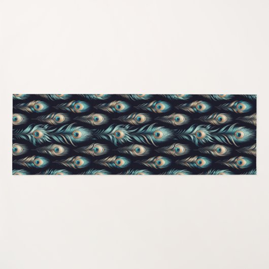 Peacock Plumes Yogamat (Voorkant (horizontaal))
