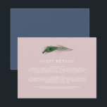 Peacock Poise | Kaart voor weddenschappen op de le<br><div class="desc">Aangepaste gasteninformatiekaarten die overeenkomen met de stijl en het thema van het Peacock Poise bruiloft collectie nodigen en rsvp. Alle elementen kunnen eenvoudig worden aangepast met behulp van de aanpassingsfunctie.</div>