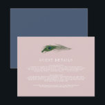 Peacock Poise | Trouwgast Perzikkleurige Enclosure Informatiekaartje<br><div class="desc">Aangepaste perzik-kleurige gastinformatiekaarten die passen bij de stijl en het thema van de Peacock Poise-huwelijkscollectie uitnodiging en RSVP. Alle elementen zijn eenvoudig aan te passen met behulp van de aanpassingsfunctie.</div>