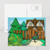 Peacock-Pop Briefkaart (Voorkant / Achterkant)