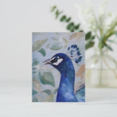 Peacock Portrait Briefkaart (Staand voorkant)