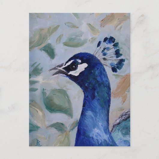 Peacock Portrait Briefkaart (Voorkant)