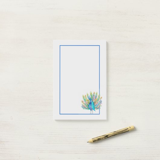 Peacock Post-it® Notes (Op bureau)