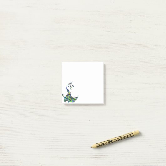 Peacock Post-it-Notes Post-it® Notes (Op bureau)