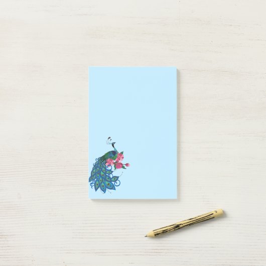 Peacock Post-it-Notes Post-it® Notes (Op bureau)
