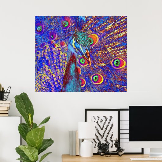 Peacock Poster (Thuiskantoor)