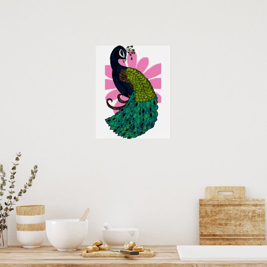Peacock Poster afdrukken (Keuken)