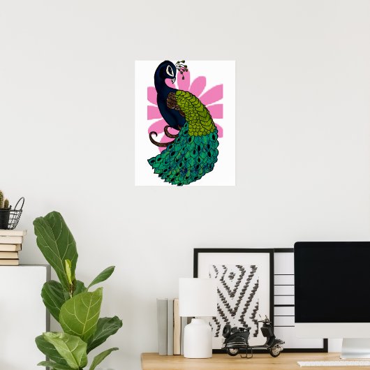 Peacock Poster afdrukken (Thuiskantoor)