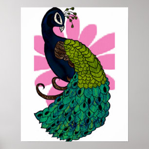 Peacock-Poster afdrukken Poster