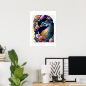 Peacock-Poster Poster (Thuiskantoor)