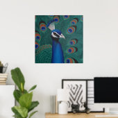 Peacock-Poster Poster (Thuiskantoor)