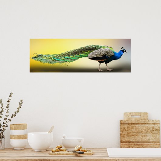 Peacock-Poster Poster (Keuken)