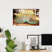 Peacock-Poster Poster (Thuiskantoor)