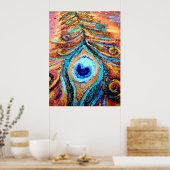 Peacock-Poster Poster (Keuken)