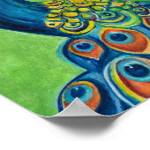 Peacock Premium Canvas Poster (8x10) (Hoek)