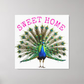 Peacock Premium Wrapped Canvas (Voorkant)