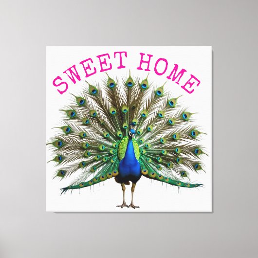 Peacock Premium Wrapped Canvas (Voorkant)