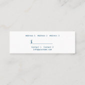 Peacock - Prijs Label, Visitekaartje (Achterkant)