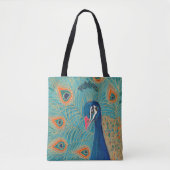 Peacock print canvas tas (Voorkant)