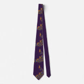 Peacock Print Gold Green Necktie Stropdas (Voorkant)